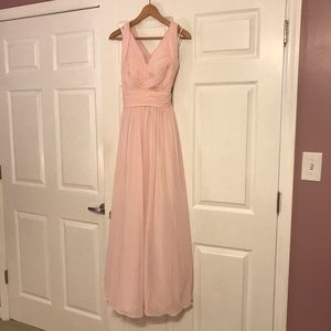 Blush pink bridesmaid dress